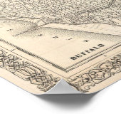  kaart van New York (1864) Poster (Hoek)