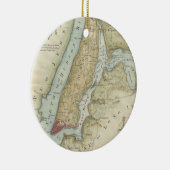 kaart van New York (1869) Keramisch Ornament (Rechts)