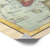  kaart van New York (1869) Poster (Hoek)