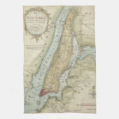  kaart van New York (1869) Theedoek (Verticaal)