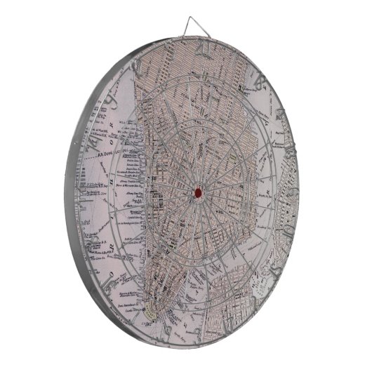kaart van New York (1884) Dartbord (Voorkant Links)