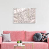  kaart van New York (1886) Canvas Afdruk (Insitu (Woonkamer))