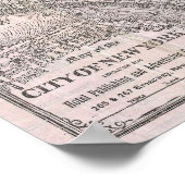  kaart van New York (1886) Poster (Hoek)