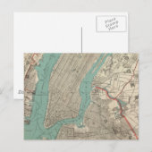  kaart van New York (1890) (Voorkant / Achterkant)