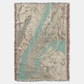  kaart van New York (1890) Deken (Voorkant Verticaal)