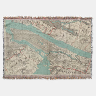  kaart van New York (1890) Deken