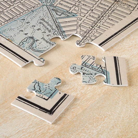  kaart van New York (1893) Legpuzzel (Zijkant)