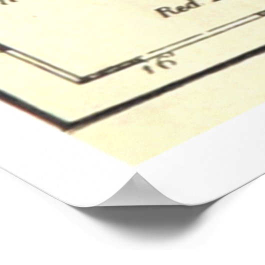  kaart van New York (1893) Poster (Hoek)