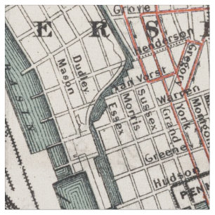 kaart van New York (1897) Stof