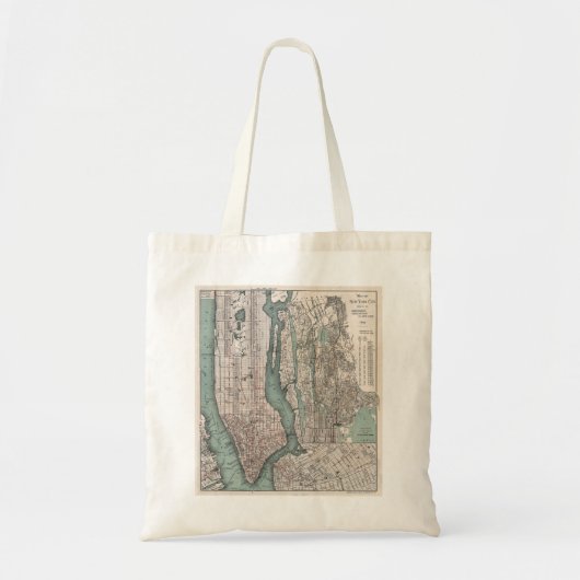 kaart van New York (1897) Tote Bag (Voorkant)