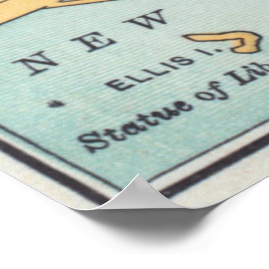  kaart van New York (1900) Poster (Hoek)