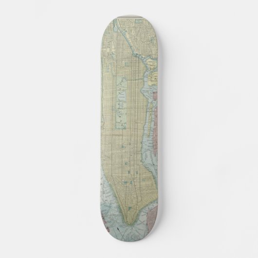 kaart van New York (1901) Persoonlijk Skateboard (Voorkant)