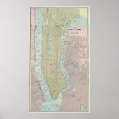  kaart van New York (1901) Poster (Voorkant)