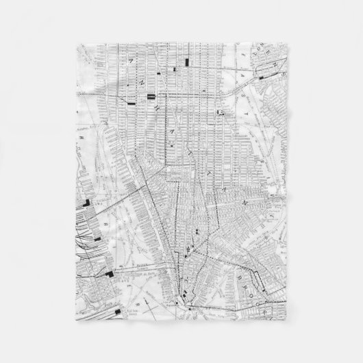  kaart van New York (1911) Fleece Deken (Voorkant)