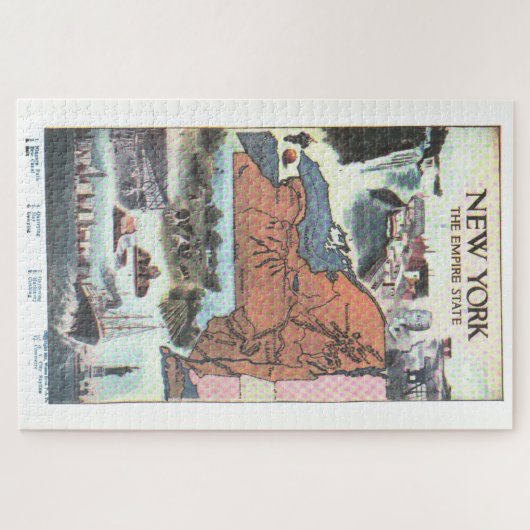  kaart van New York (1921) Legpuzzel (Horizontaal)