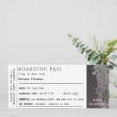 Kaart van New York Boarding Pass vliegticket (Staand voorkant)