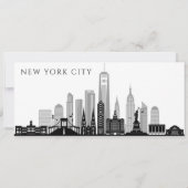 Kaart van New York Boarding Pass vliegticket (Achterkant)
