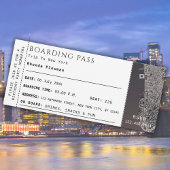 Kaart van New York Boarding Pass vliegticket