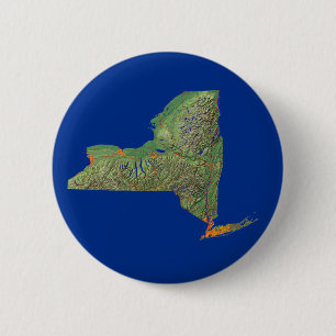 Kaart van New York Button