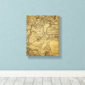 kaart van New York Canvas Afdruk (Insitu (Houten vloer))