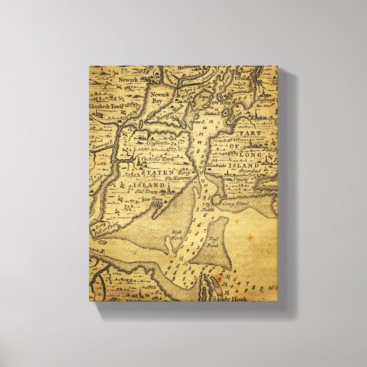 kaart van New York Canvas Afdruk (Voorkant)
