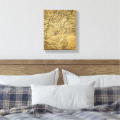 kaart van New York Canvas Afdruk (Insitu (Slaapkamer))