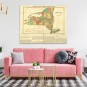 Kaart van New York Canvas Afdruk (Insitu (Woonkamer))