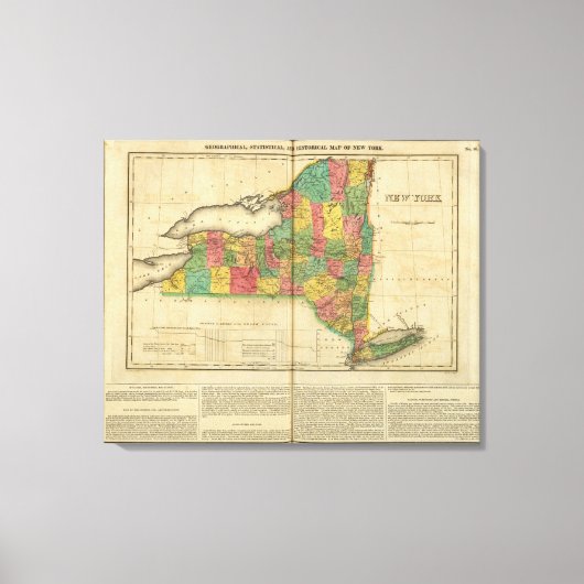 Kaart van New York Canvas Afdruk (Voorkant)
