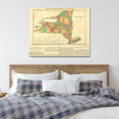 Kaart van New York Canvas Afdruk (Insitu (Slaapkamer))