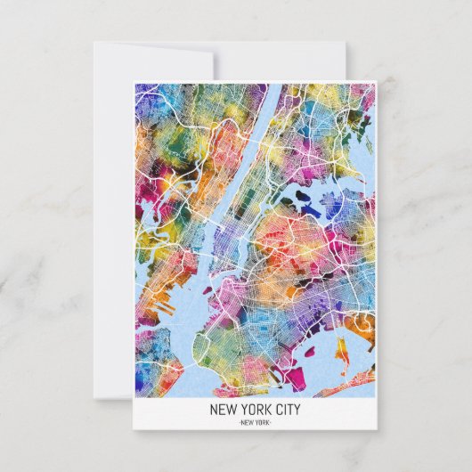 Kaart van New York City (Voorkant)