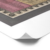 Kaart van New York City (1857) Poster (Hoek)