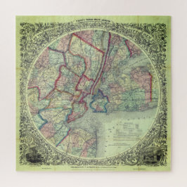  kaart van New York City Area Zeer hard Legpuzzel