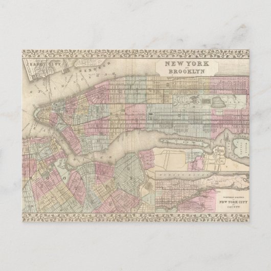  kaart van New York City/Brooklyn (Voorkant)