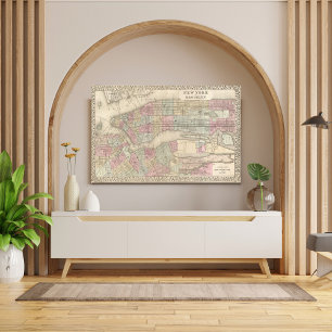  kaart van New York City/Brooklyn Poster