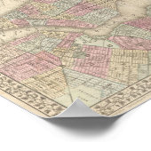 kaart van New York City/Brooklyn Poster (Hoek)