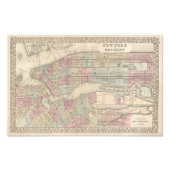 kaart van New York City Foto Afdruk (Voorkant)