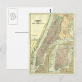 kaart van New York City Manhattan (Voorkant / Achterkant)