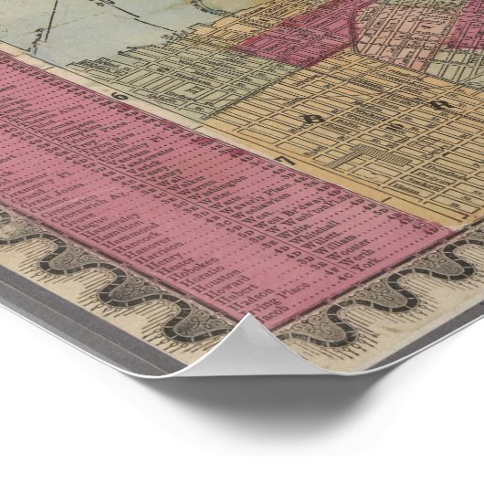 kaart van New York City Poster (Hoek)