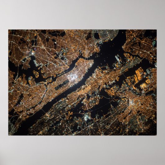 Kaart van New York City Poster (Voorkant)