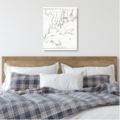 Kaart van New York en de omgeving Canvas Afdruk (Insitu (Slaapkamer))