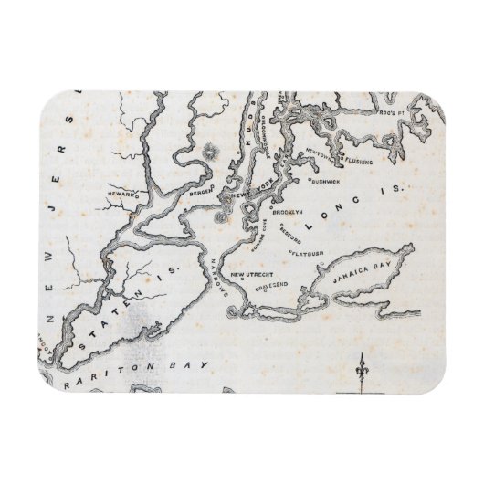 Kaart van New York en de omgeving Magneet (Horizontaal)