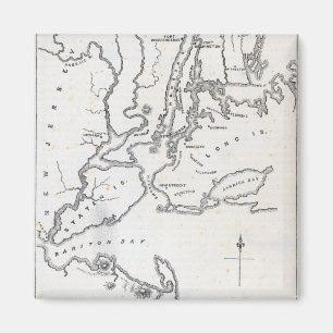 Kaart van New York en de omgeving Magneet