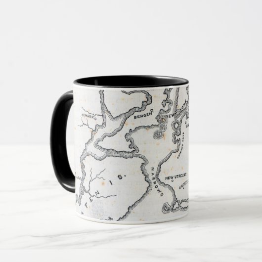 Kaart van New York en de omgeving Mok (Voorkant links)