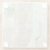 Kaart van New York en van de Vicinity Glazen Onderzetter (Achterkant)