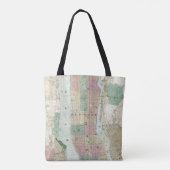 Kaart van New York en van de Vicinity Tote Bag (Achterkant)