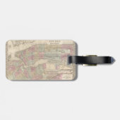  kaart van New York - Gepersonaliseerd Bagagelabel (Achterkant horizontaal)