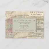 kaart van New York - Gepersonaliseerd Visitekaartje (Voorkant)