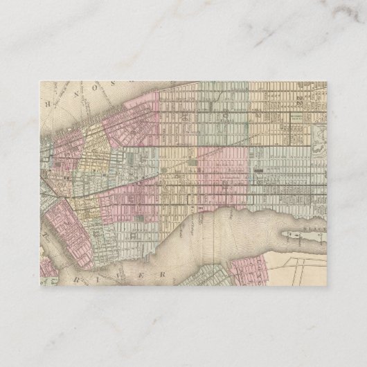  kaart van New York - Gepersonaliseerd Visitekaartje (Achterkant)
