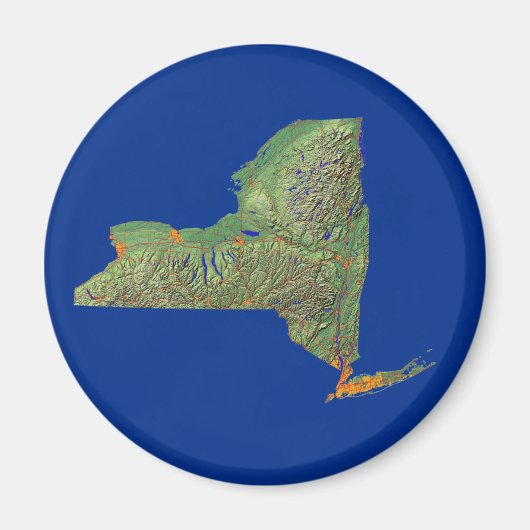 Kaart van New York Magnet (Voorkant)