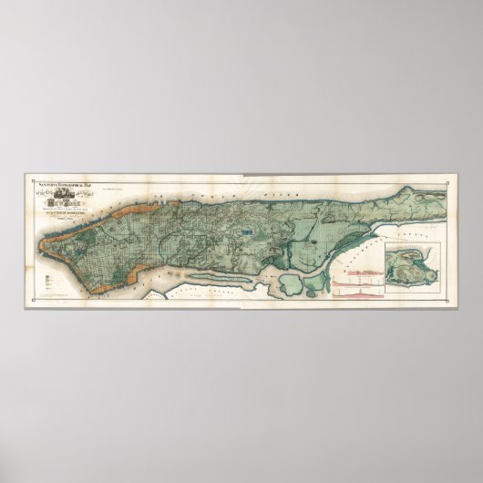 kaart van New York Poster (Voorkant)